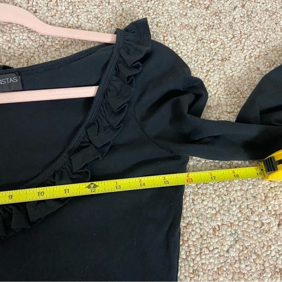 Caroline constant Kenzie ruffle trim top black 17030 - Picture 7 of 13